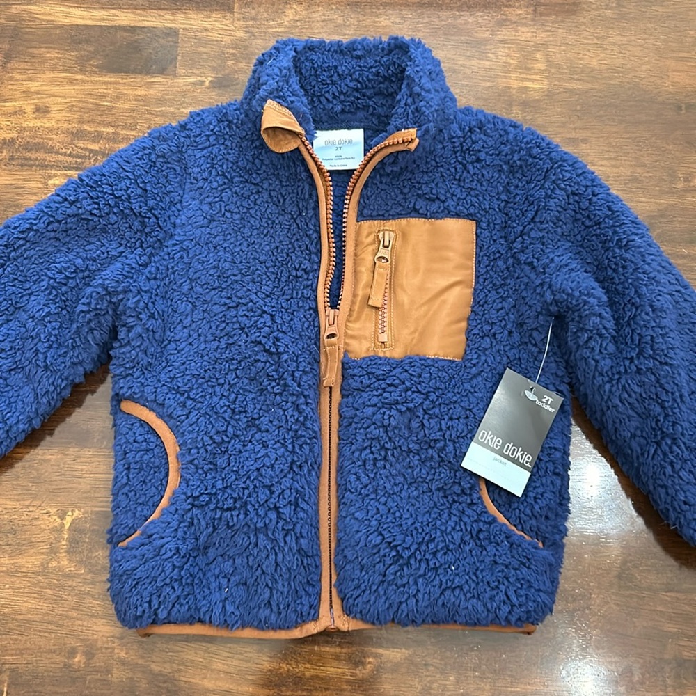 NWT Okie Dokie Sherpa Jacket 2T